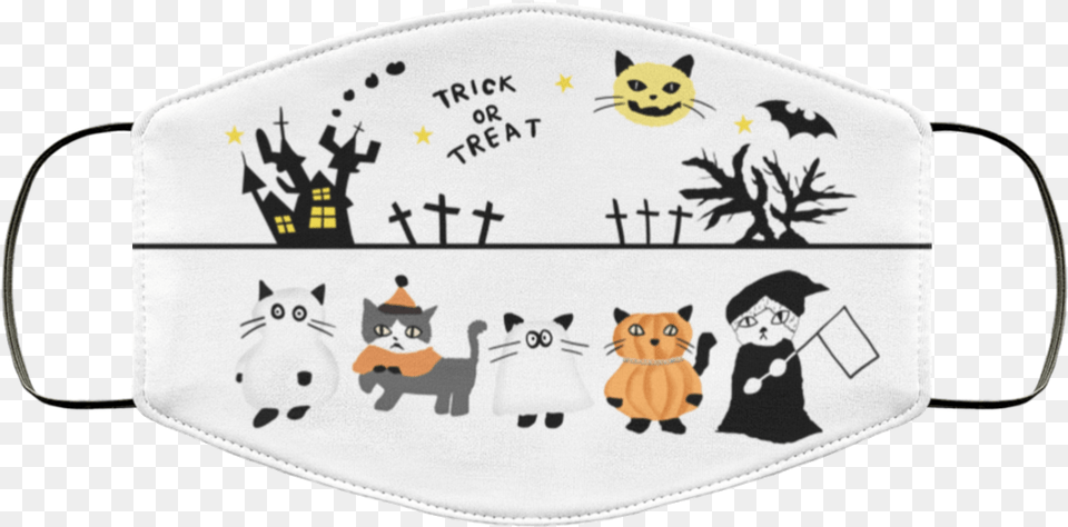 Trick Or Treat Cats Halloween Face Mask Cat Halloween Trick Or Treat Mask, Accessories, Person, Baby, Head Png Image