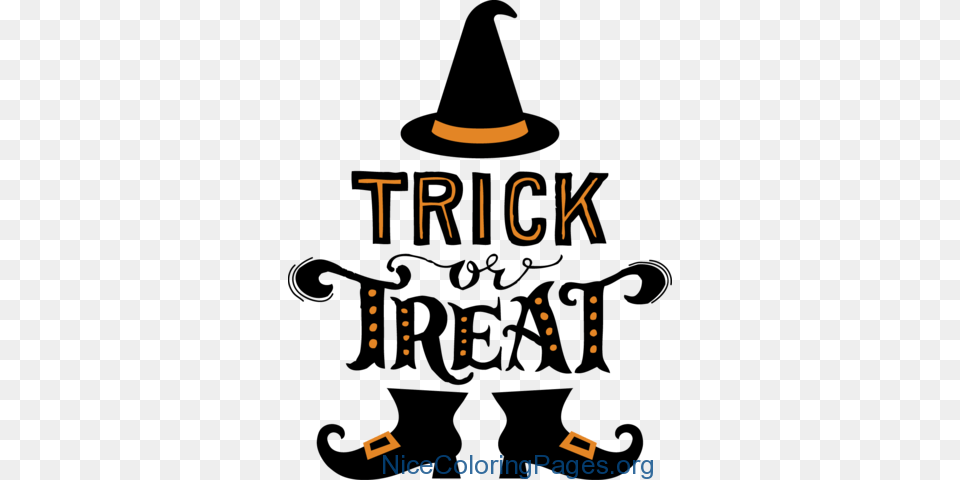 Trick Or Treat Clipart Nice Coloring Pages For Kids, Text Png