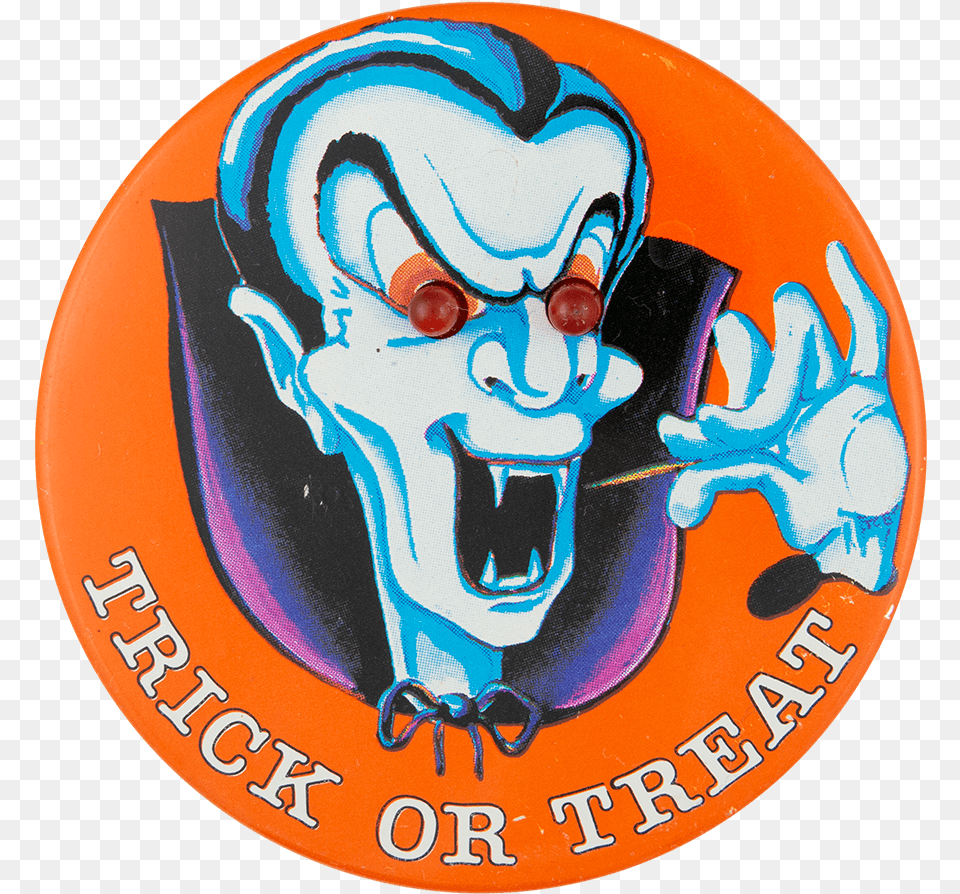 Trick Or Treat Dracula Innovative Button Museum, Badge, Logo, Symbol, Baby Free Png