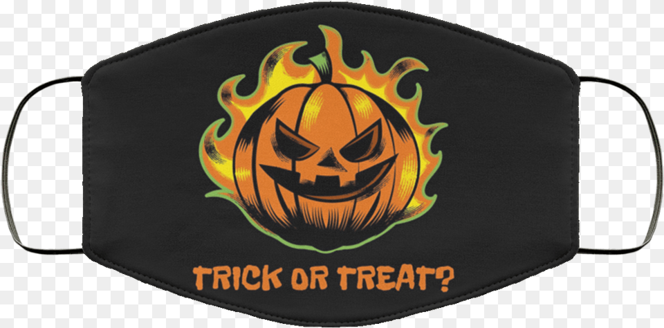 Trick Or Treat Halloween Pumpkin Face Mask Halloween Design For T Shirt, Accessories, Bag, Handbag, Head Png