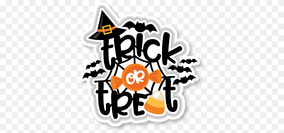 Trick Or Treat Halloween Title Cuts Scrapbook Cute, Sticker, Ammunition, Grenade, Weapon Png