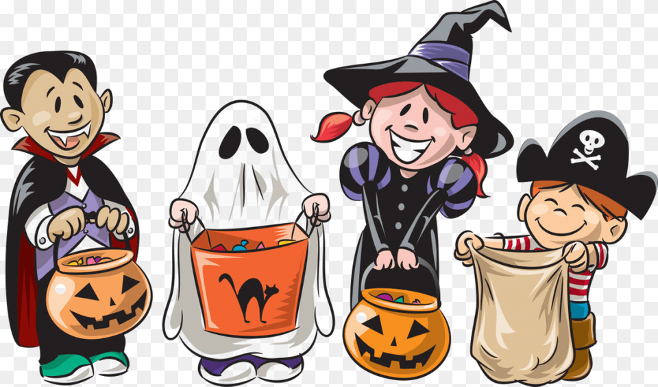 Trick Or Treat Image Transparent Cartoon Trick Or Treaters, Baby, Person, Face, Head Free Png Download