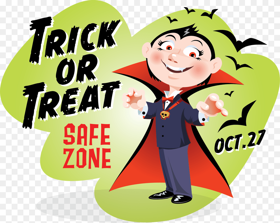 Trick Or Treat Safe Zone Block Party, Advertisement, Book, Comics, Poster Free Transparent Png