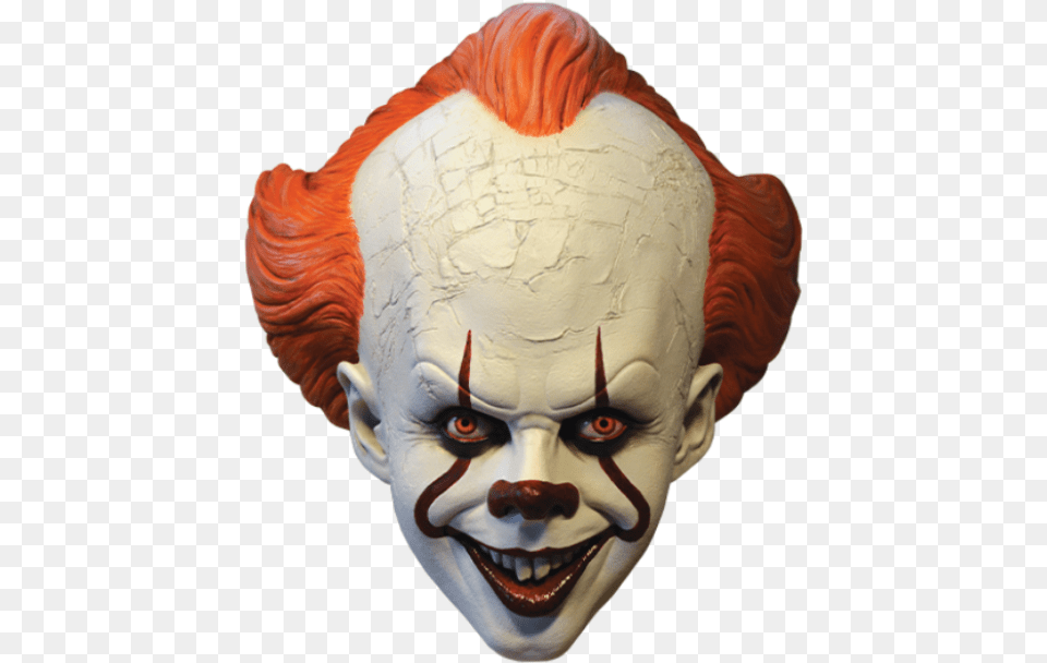 Trick Or Treat Studios Pennywise Scary It Clown Full Head Latex Halloween Mask Pennywise Mask, Adult, Person, Woman, Female Png