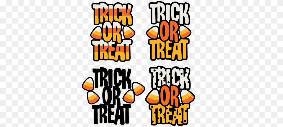 Trick Or Treat Title Scrapbook Cut File Cute Clipart Halloween, Text, Dynamite, Weapon, Food Free Transparent Png