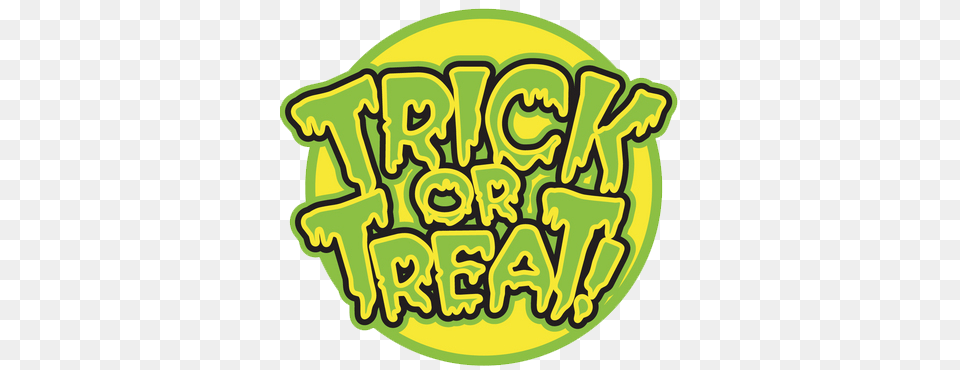 Trick Or Treat Transparent Background, Sticker, Food, Ketchup, Green Free Png