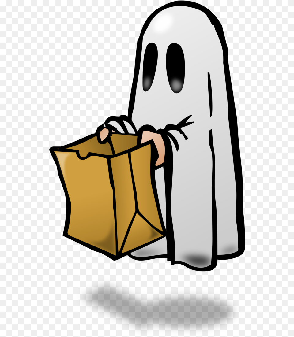 Trick Or Treat Transparent Trick Or Treat Ghost, Bag, Adult, Female, Person Free Png Download