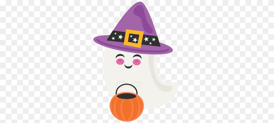Trick Or Treating Ghost Scrapbook Cut File Cute Clipart Trick Or Treat Ghost, Clothing, Hat, Snowman, Snow Free Transparent Png
