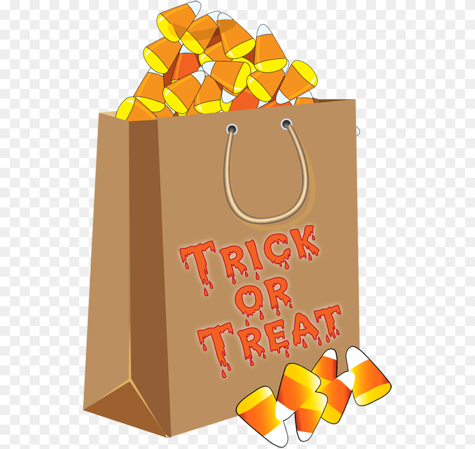 Trick Or Treating Halloween Candy Corn Clip Art Transparent Background Halloween Candy Clipart, Bag, Shopping Bag, Food, Sweets Free Png