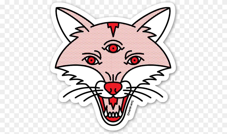 Triclops Fox Sticker, Baby, Person, Face, Head Free Png