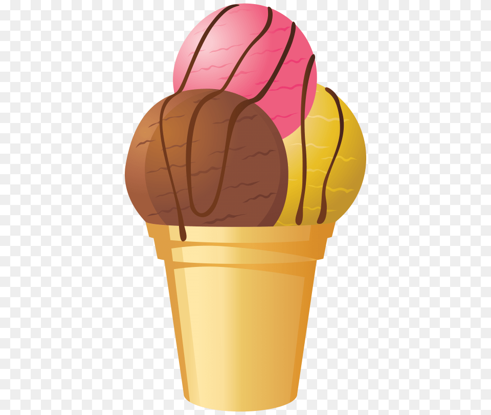 Tricolor Ice Cream Cone, Dessert, Food, Ice Cream, Soft Serve Ice Cream Free Png