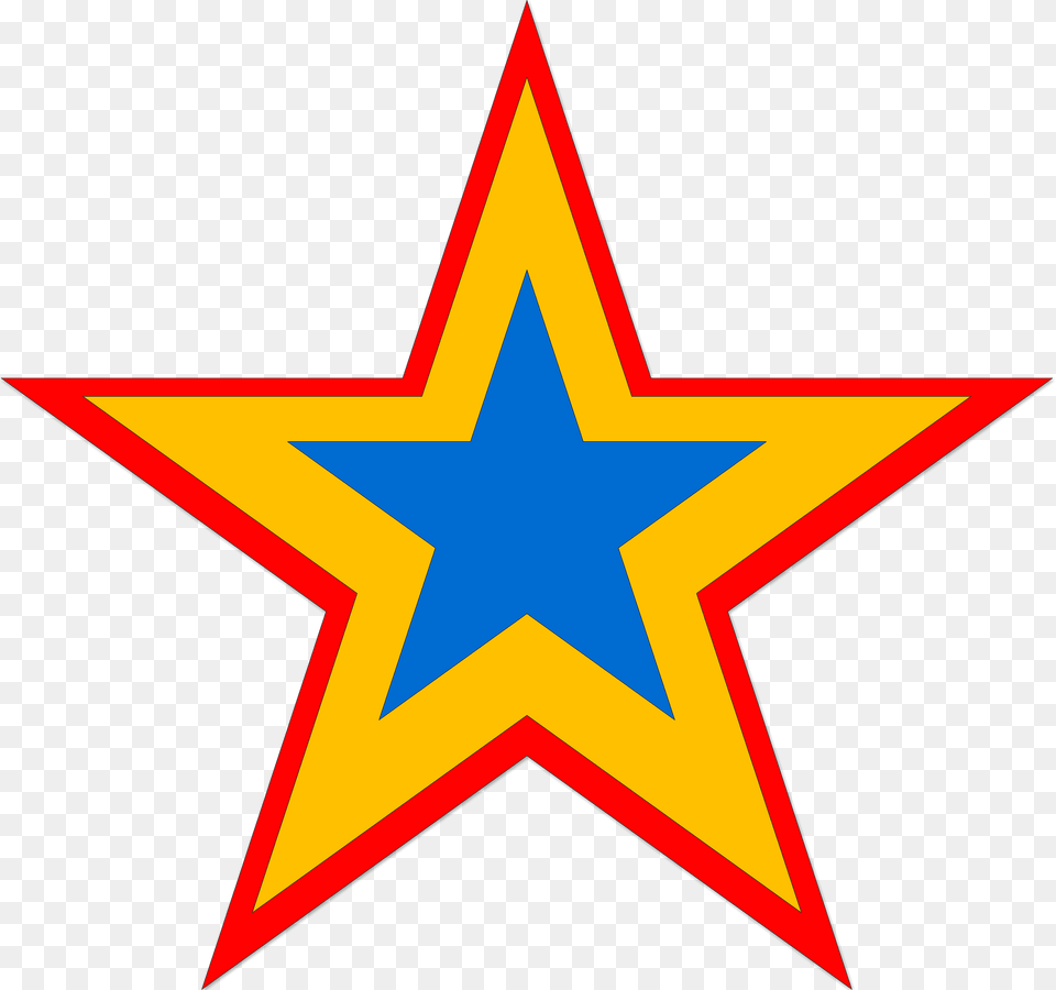 Tricolor Star Clipart, Star Symbol, Symbol Free Png Download
