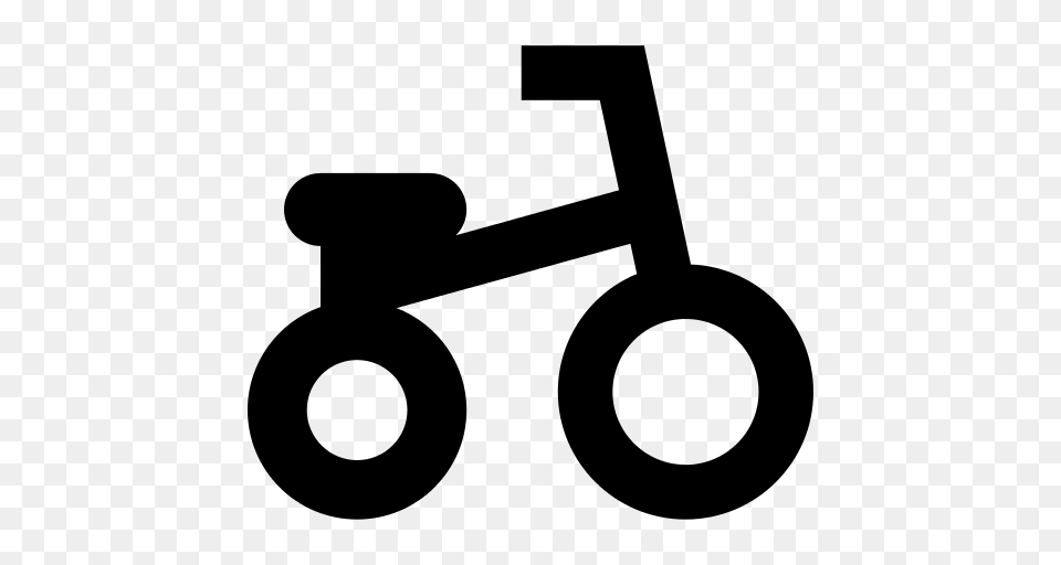 Tricycle Icon, Gray Free Png Download