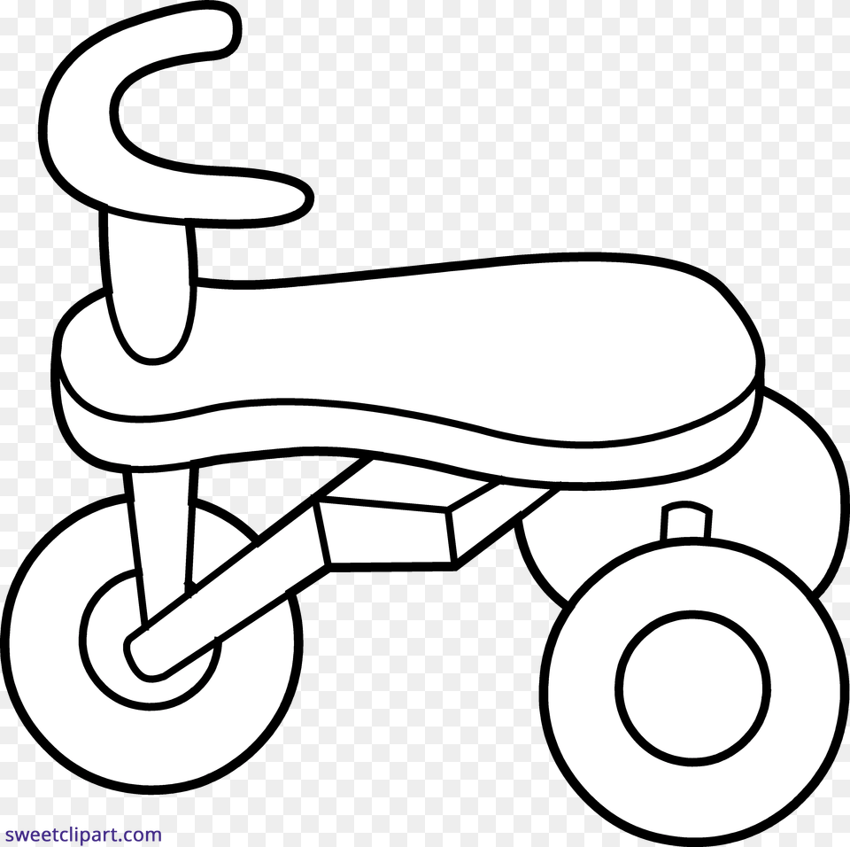 Tricycle Line Art Clipart, Device, Grass, Lawn, Lawn Mower Png Image