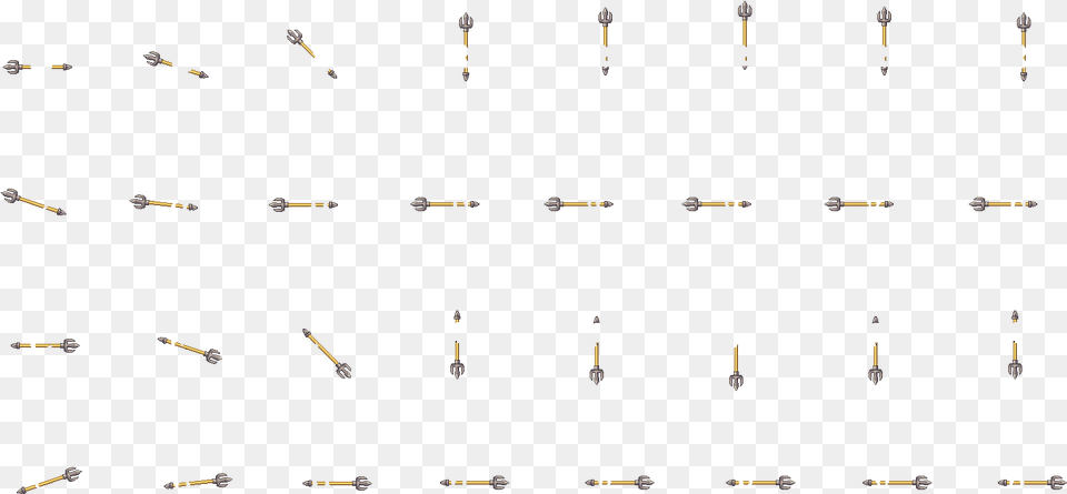 Trident Bow Sprite Sheet, Cutlery, Spoon, Fork, Weapon Png Image