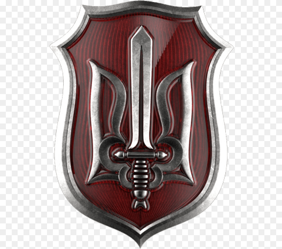 Trident Coat Of Arms Of Ukrainian Nationalists Emblem, Armor, Shield Png Image