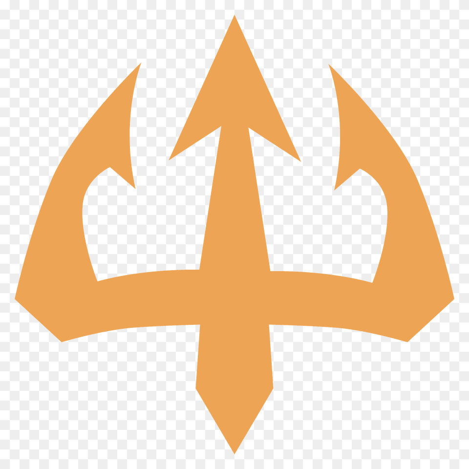 Trident Emblem Emoji Clipart, Logo, Symbol, Weapon Png Image