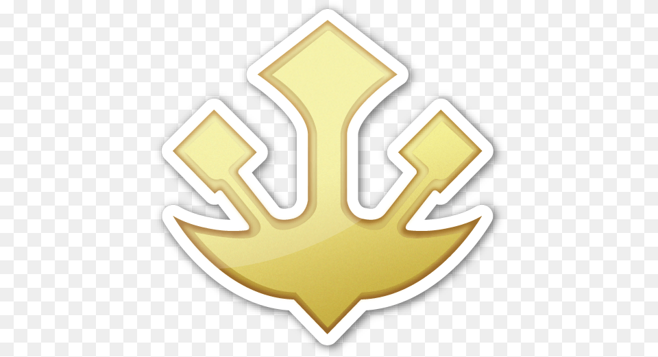 Trident Emblem Emoji Stickers Trident Emoticon Emojis Trident Emoji, Electronics, Hardware, Hook, Symbol Free Png