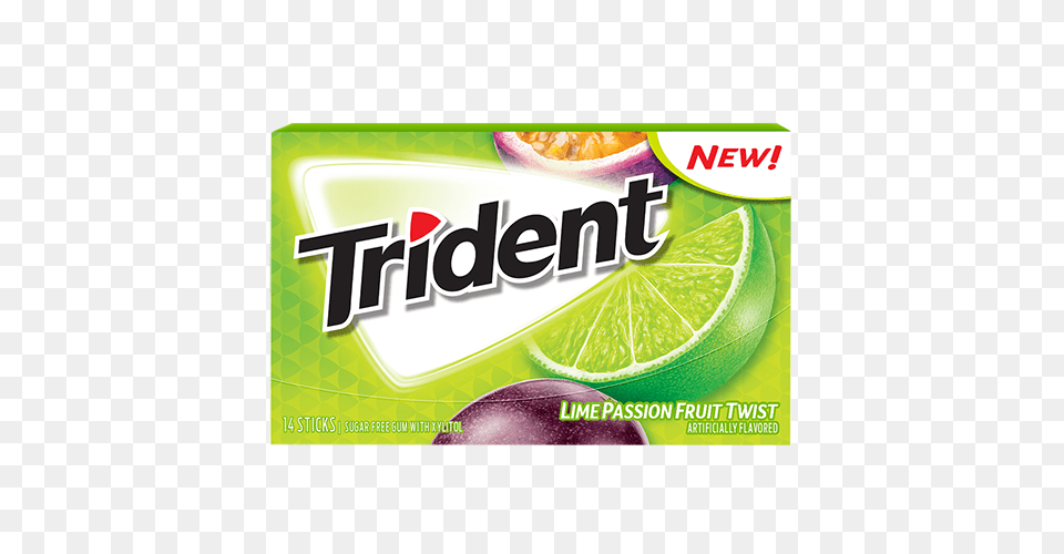 Trident Lime Passionfruit Twist Suger Free Gum Png