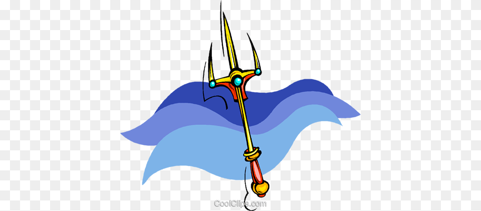 Trident Royalty Vector Clip Art Illustration, Weapon Free Transparent Png