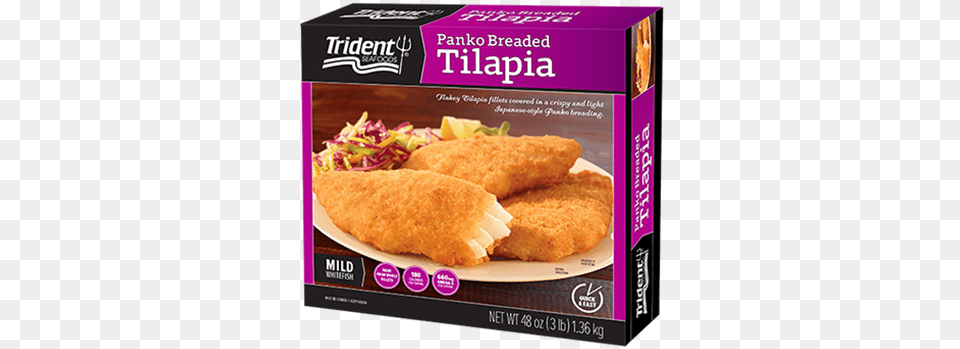 Trident Seafoods Panko Breaded Tilapia 3 Lb Box, Food, Fried Chicken, Nuggets, Lunch Free Png Download