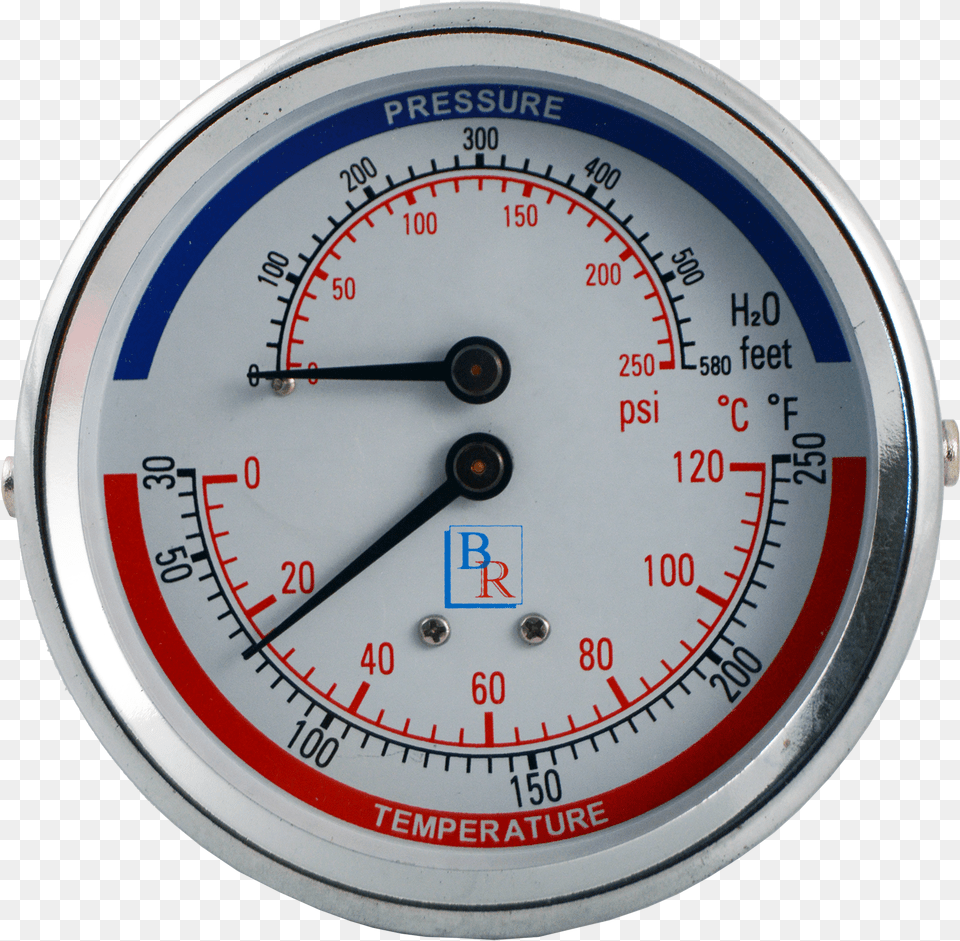 Tridicator Boiler Temperature And H2o Gauge, Tachometer, Wristwatch Png
