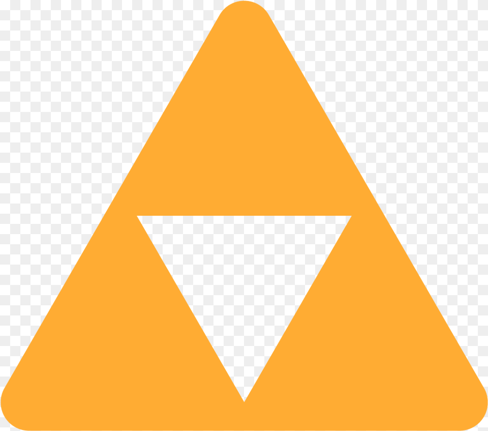 Triforce Discord Emoji Orange Mitsubishi Logo, Triangle, Sign, Symbol, Road Sign Png