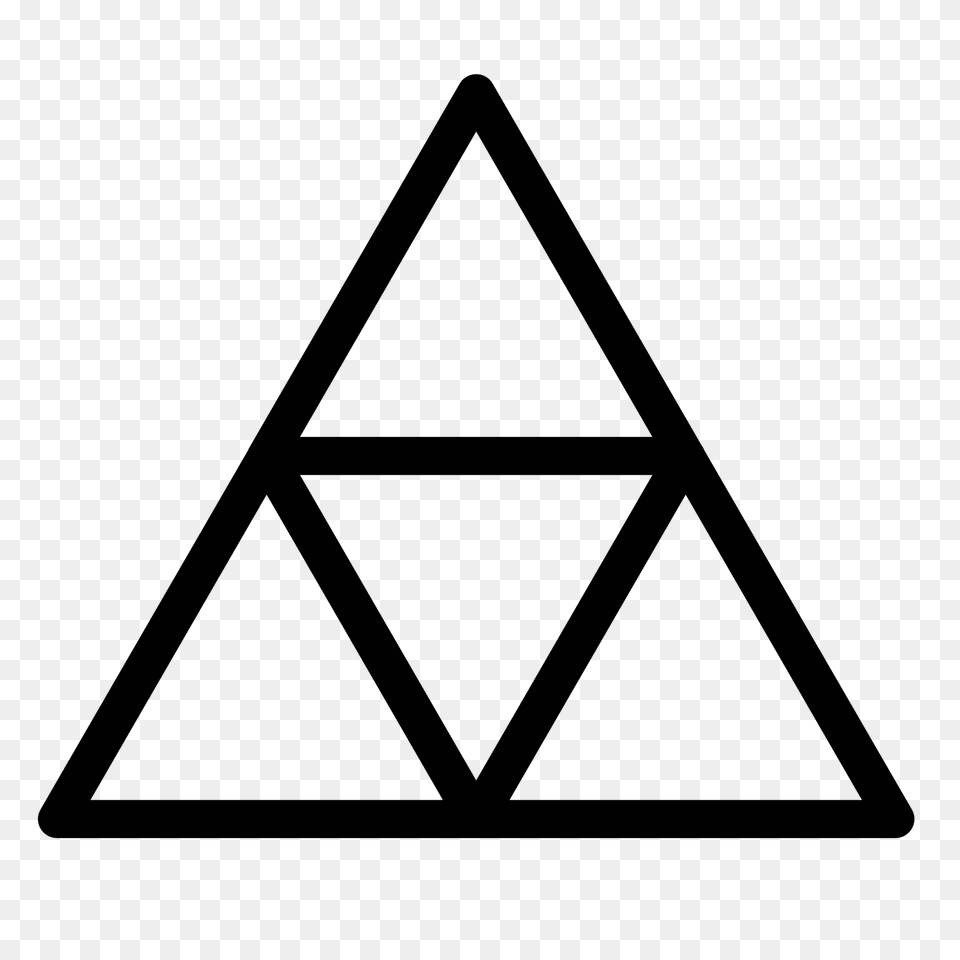 Triforce Icon, Gray Free Transparent Png