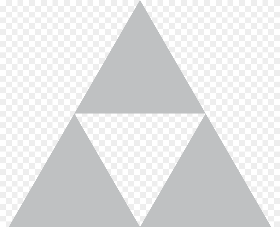 Triforce White Collection Of Transparent Gray Triforce, Triangle Png