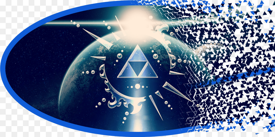 Triforce Zelda Blueandblack Fun Graphic Design Free Png