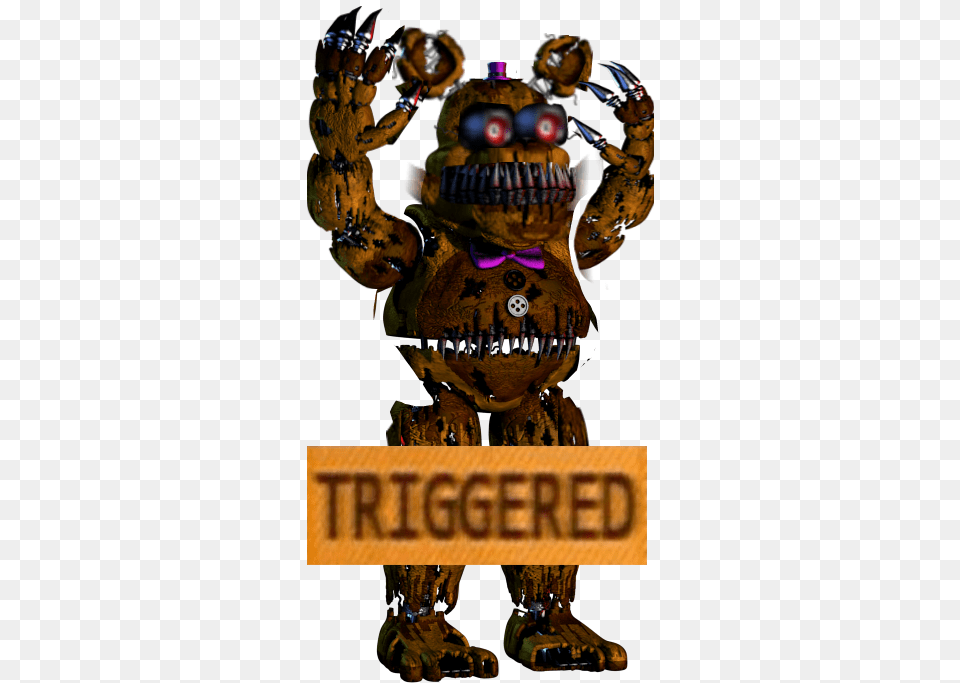 Triggered Fredbear Fnaf Fnaf4 Nightmare Fredbear Freddy Five Nights At Freddy39s 4 Freddy, Robot, Adult, Female, Person Png Image