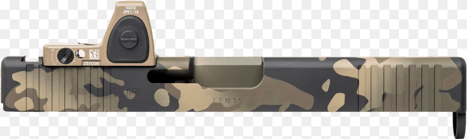 Trijicon Slide Cut With Camo Pattern Reprif Cerakote Sniper Rifle, Firearm, Gun, Weapon, Shotgun Png Image