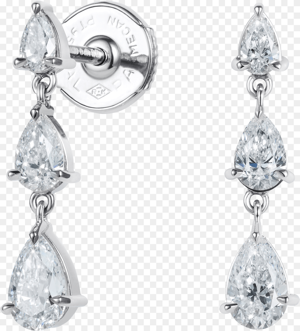 Trilogy Pear Shape Diamond Earrings Pearshap Earring, Accessories, Jewelry, Gemstone Free Transparent Png