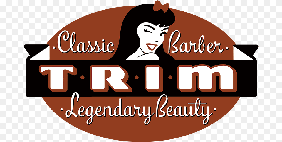 Trim Classic Barber U0026 Legendary Beauty Hair Design, Logo, Face, Head, Person Png Image