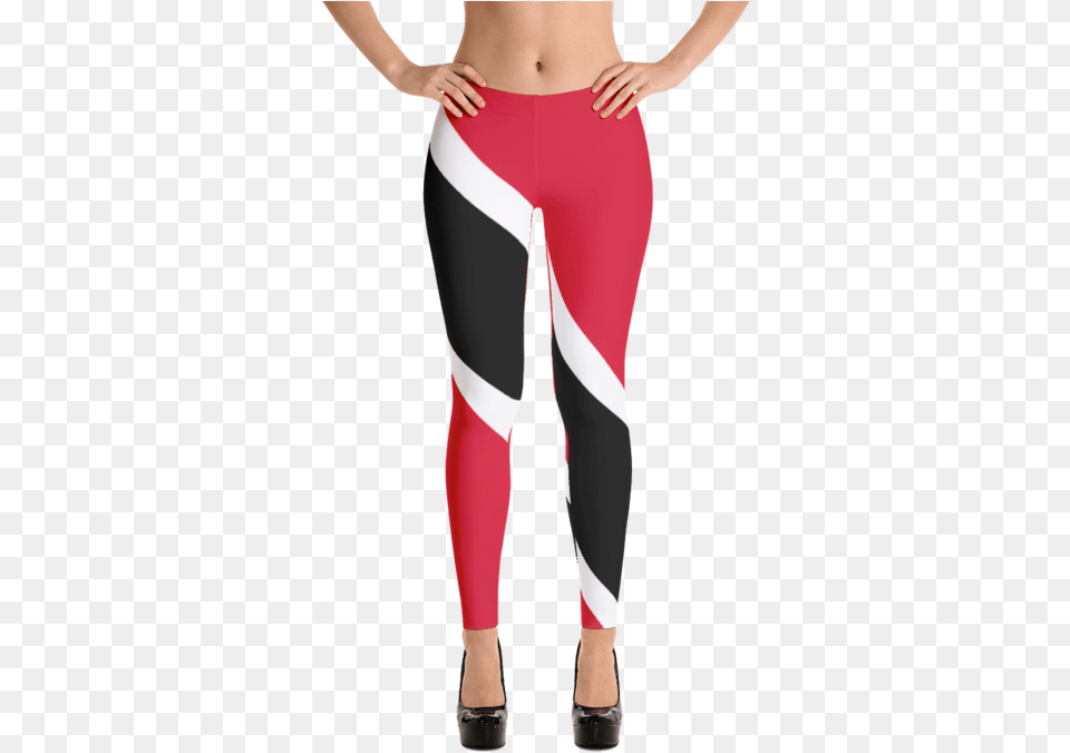 Trinidad Amp Tobago National Flag Leggings Midnight Teal Halftone Sneakers, Clothing, Tights, Hosiery, Pants Png Image