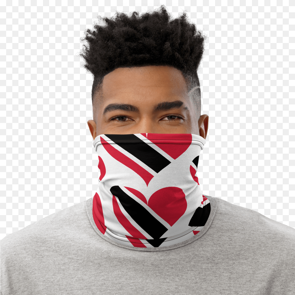 Trinidad And Tobago Flag Heart Neck Gaiter Face Mask Cleveland Browns Neck Gaiter, Accessories, Bandana, Headband, Man Free Transparent Png