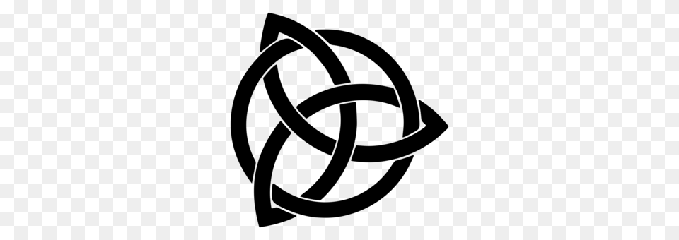 Trinity Triquetra Symbol Celtic Knot Sign, Gray Png