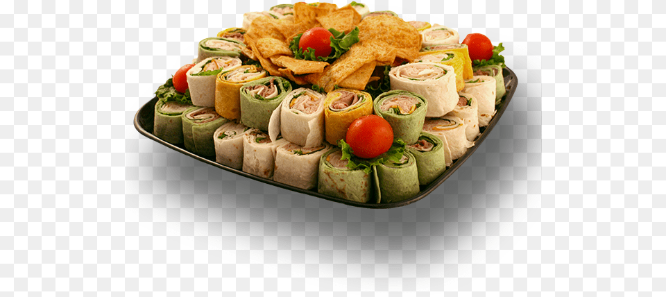 Trio Of Wraps Tray Pinwheel Sandwich, Lunch, Sandwich Wrap, Dish, Food Free Png Download