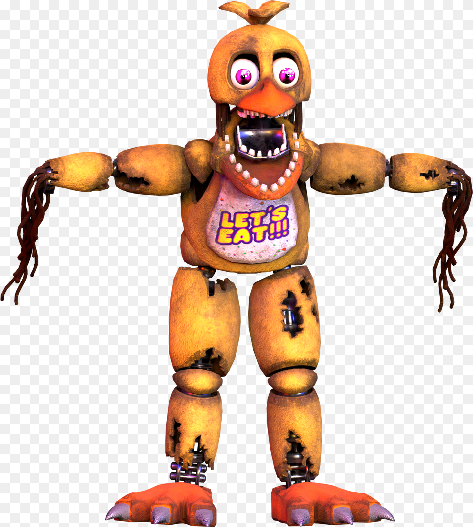 Triple A Fazbear Wiki Fnaf Vr Help Wanted Withered Chica, Toy, Robot Free Png Download