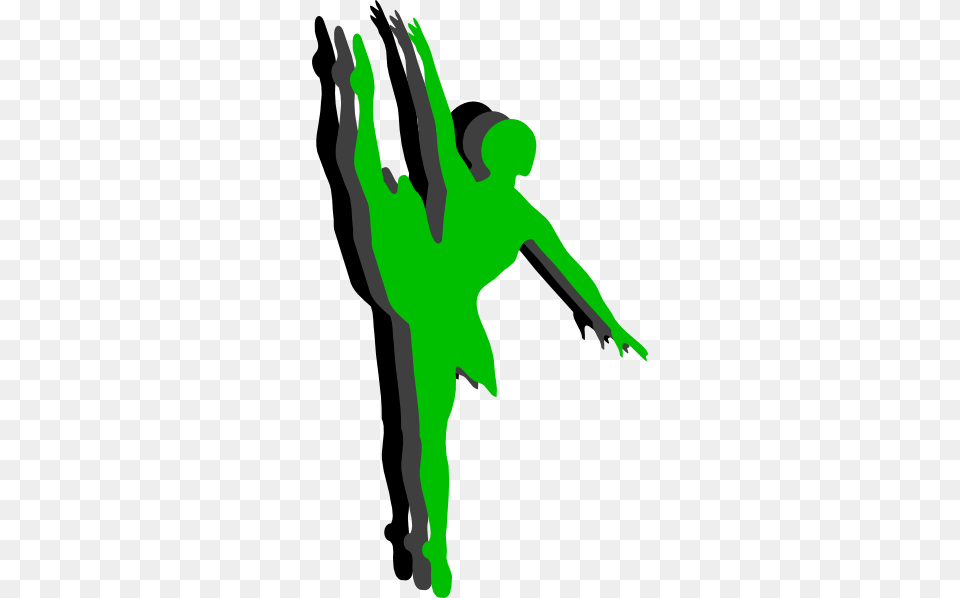 Triple Ballet Dancer Silhouette Clip Art, Dancing, Green, Leisure Activities, Person Free Png