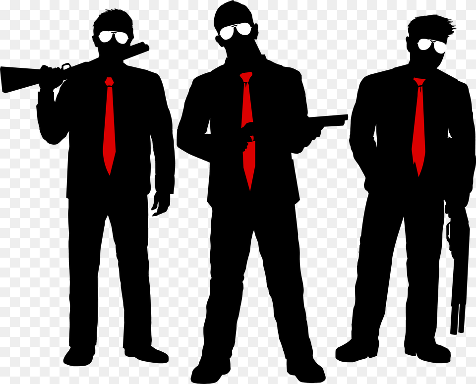 Triple Barrel Man Person Silhouette Human Gangstar Vegas, Formal Wear, People, Accessories, Tie Png