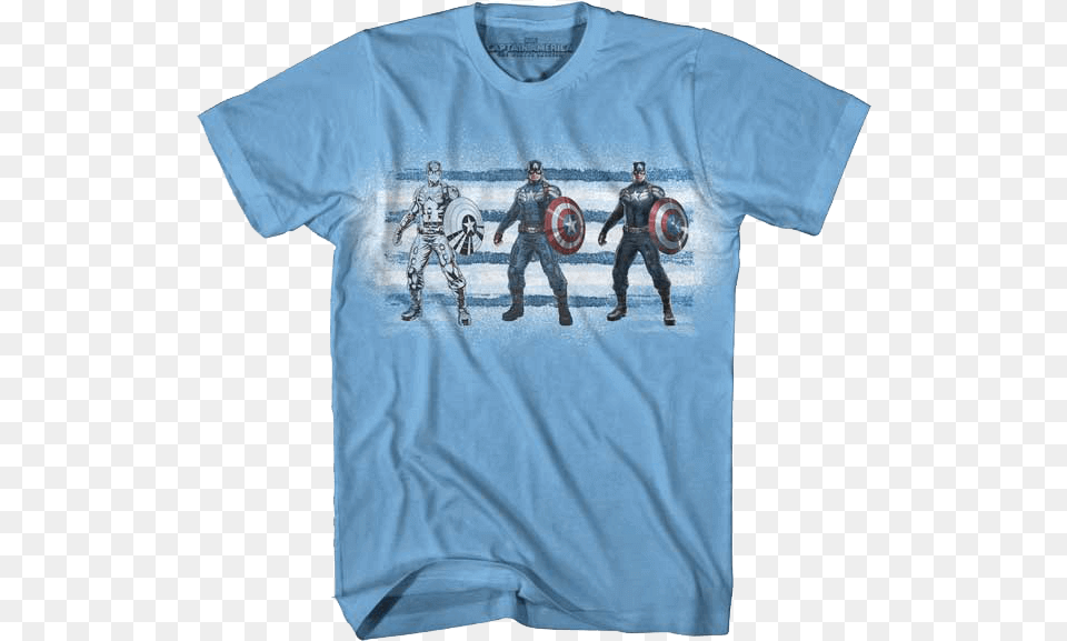 Triple Captain America Winter Soldier T Shirt Alabama Vintage T Shirts, Clothing, T-shirt, Adult, Male Png Image