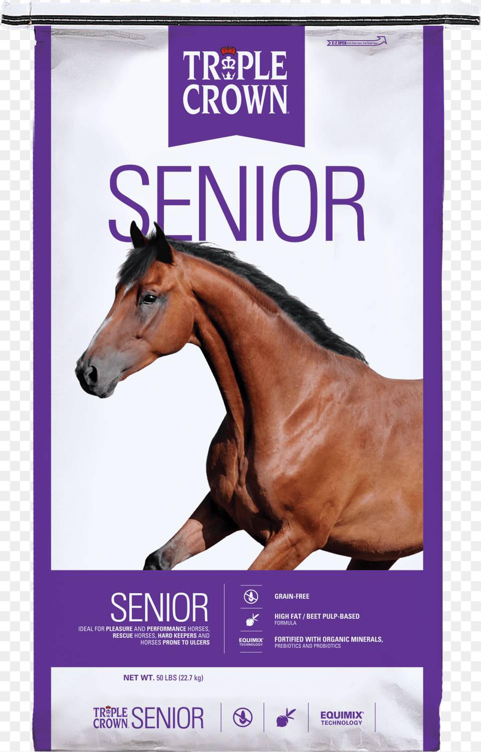 Triple Crown Senior Horse Feed, Advertisement, Poster, Animal, Mammal Png Image