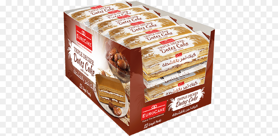 Triple Decker Dates Cake 12pc Tray Lebkuchen, Dessert, Food, Pastry, Sandwich Free Png