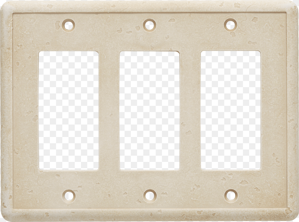 Triple Gfci Wall Plate Travertine Travertine, Electrical Device, Switch Free Transparent Png