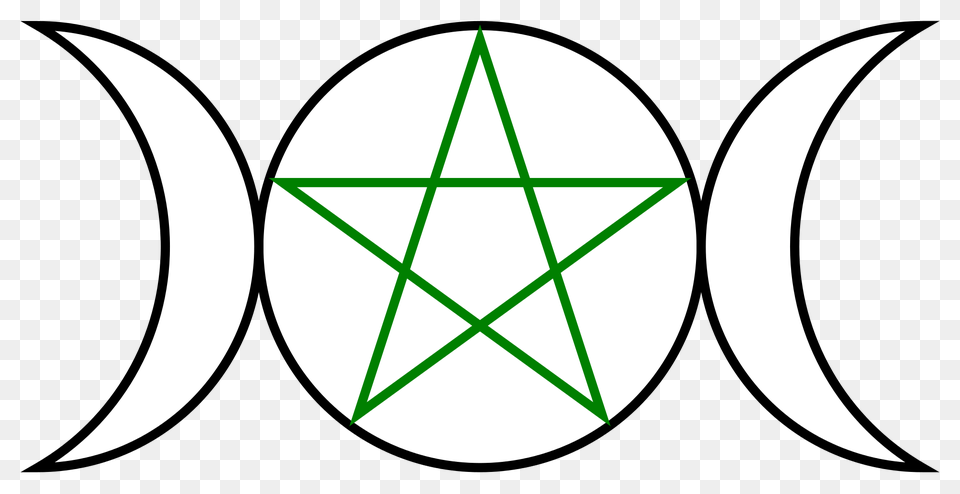 Triple Goddess Pentagram, Star Symbol, Symbol, Nature, Night Free Transparent Png