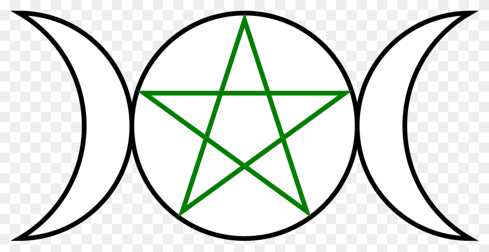 Triple Goddess Pentagram Clipart, Star Symbol, Symbol, Logo, Nature Free Transparent Png