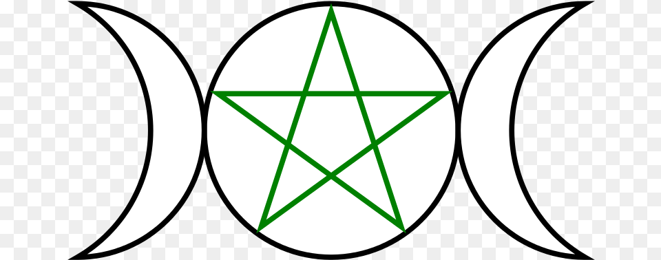 Triple Goddess Pentagram Elemental Wicca Symbols, Star Symbol, Symbol, Nature, Night Png