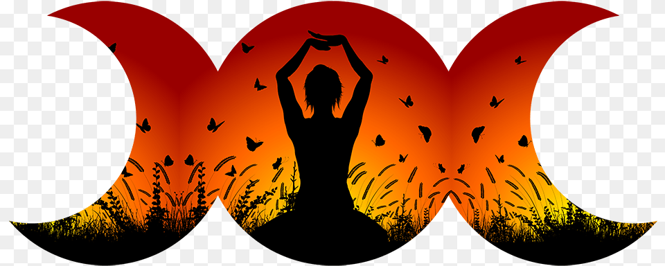 Triple Goddess Symbol And Hand Language, Adult, Person, Woman, Female Free Transparent Png