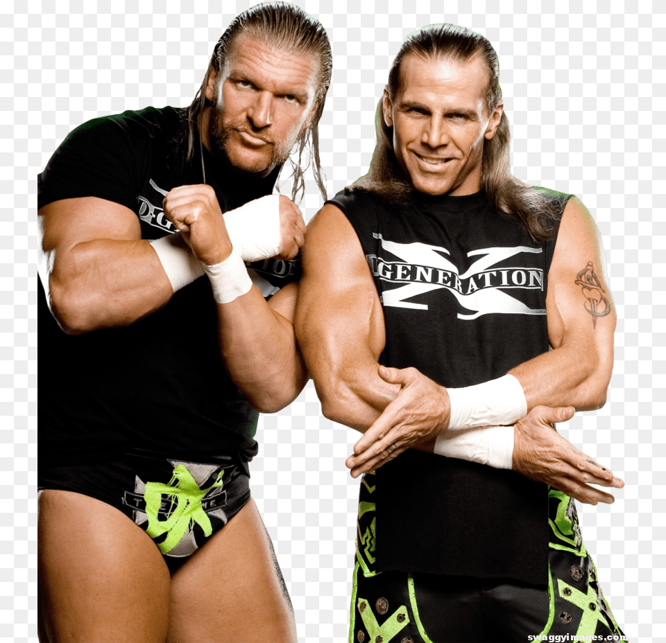 Triple H And Shawn Michaels Pictures Wwe Allied Powers World39s Greatest Tag Teams Sticker, Adult, Person, Man, Male Png